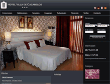 Tablet Screenshot of hotelvilladecacabelos.es
